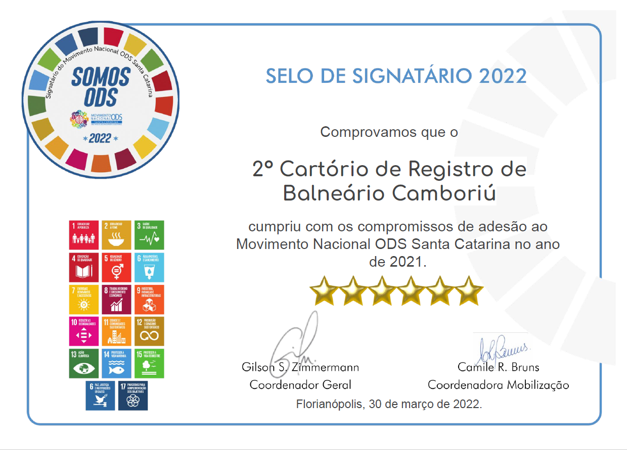 Objetivos de Desenvolvimento Sustentável – Selo Social e Comitê Balneário Camboriú-SC